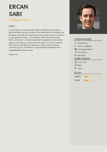 Pratisyen Hekim Cv Örnekleri cv indir